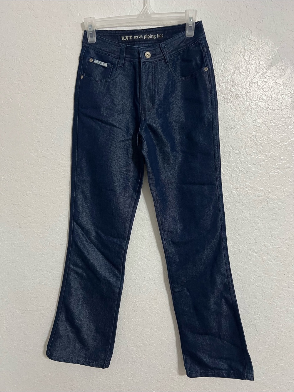 R.V.T. Serve Piping Hot Women's Dark Wash Jeans Boot Cut Size 5/6 # 550